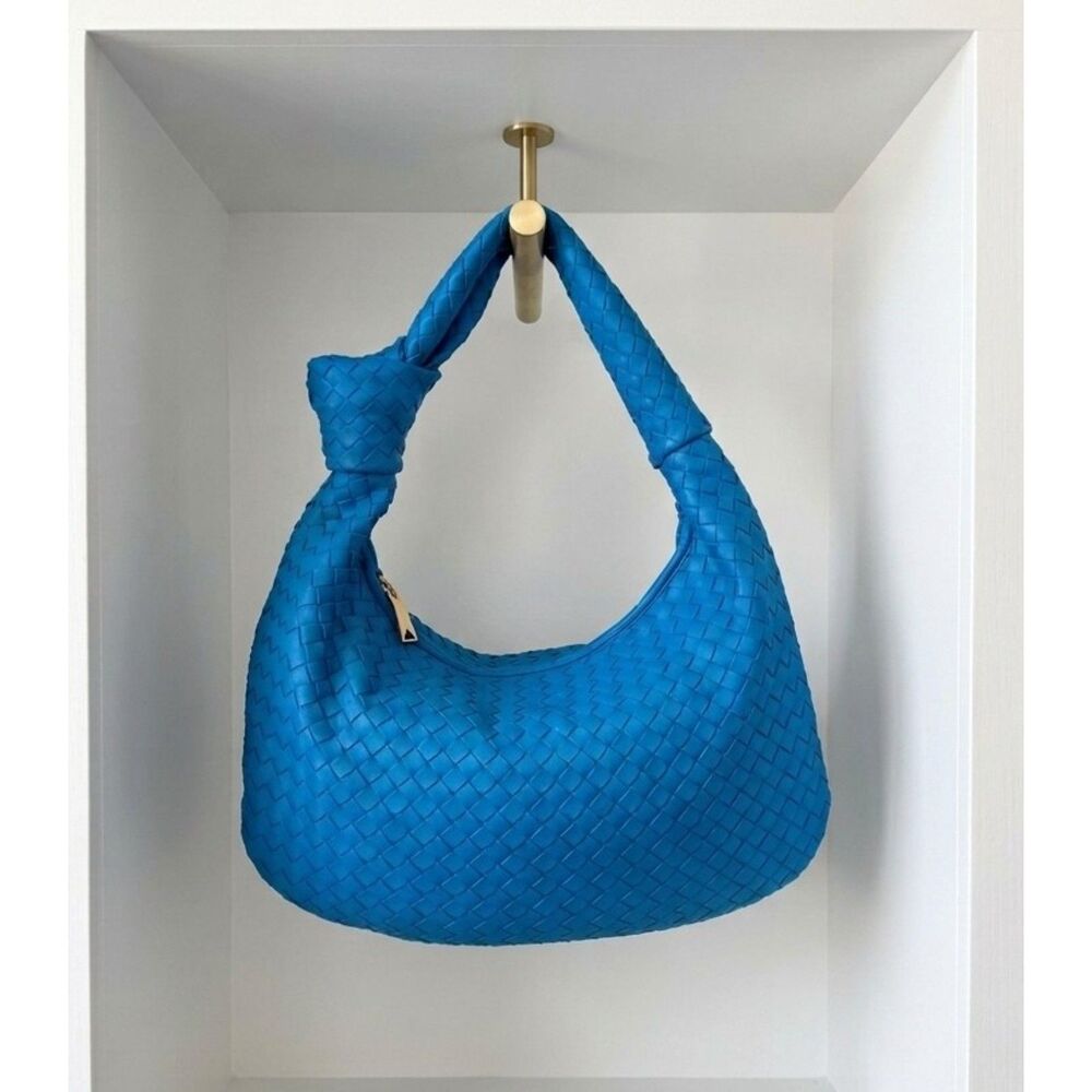 Rare & Viral: Melie Bianco Brigitte Woven Hobo Shoulder Bag- Ocean Blue